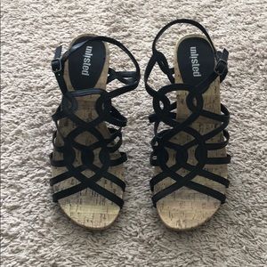 Black Wedge Sandal